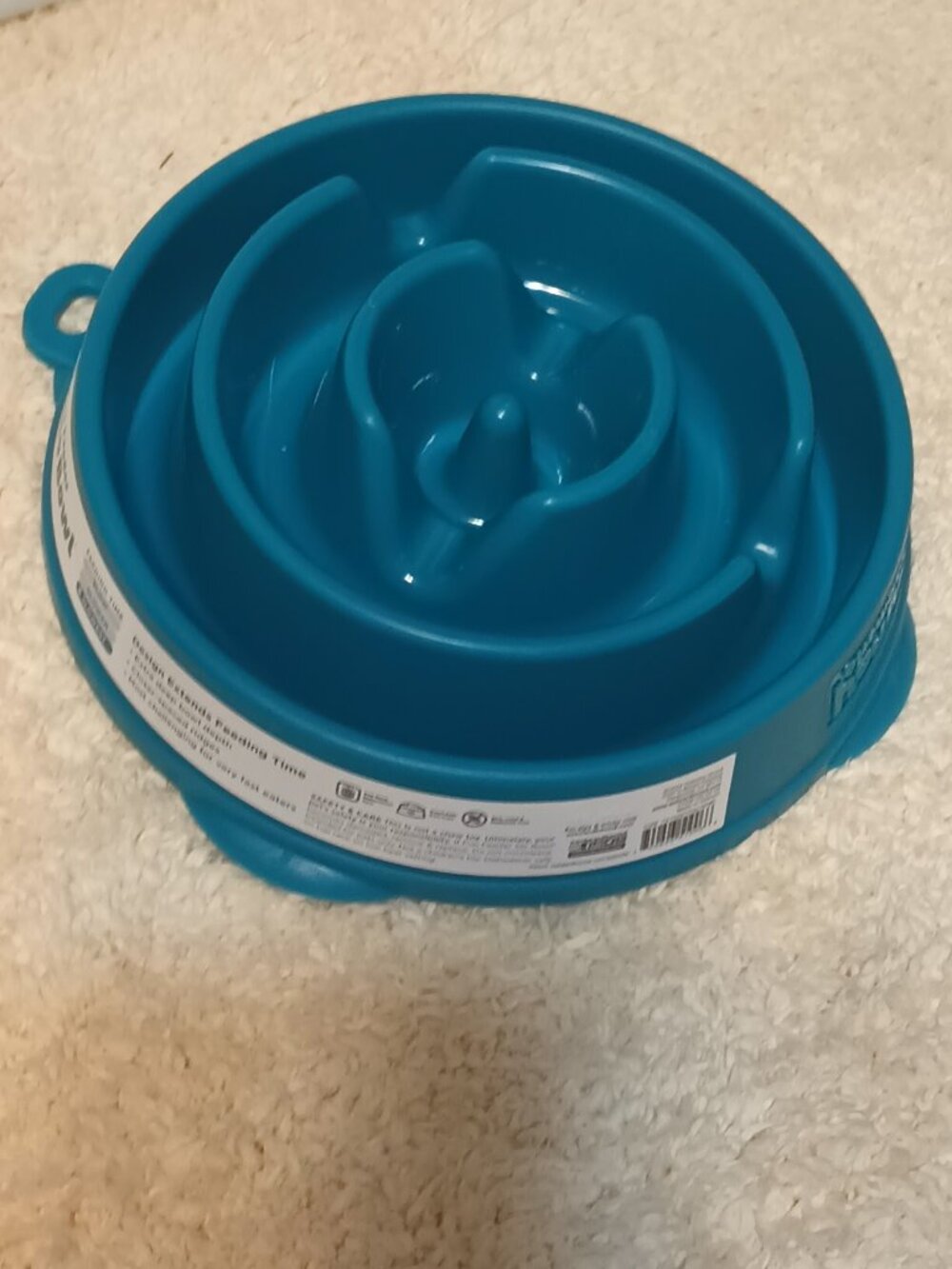 NWT ~ Outward Hound Fun Feeder Slo Bowl – Medium 2‑Cup Capacity, Turquoise Color